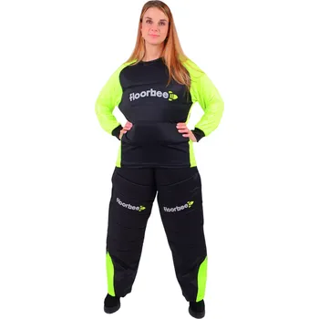 Florbalový dres FLOORBEE Padded Landing set 3.0 Black/Reflex yellow Florbalový brankářský set S, žlutá / černá