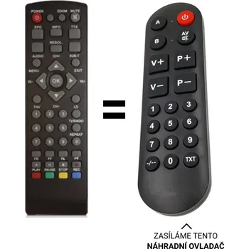 Dálkový ovladač Zircon Ice náhradní dálkový ovladač pro seniory