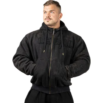 Pánská mikina Legal Power Mikina Heavy Zip Devils Stonewashed Ottomix Fleece Barva: Černá, Velikost: L