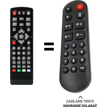 Dálkový ovladač ECG DVBT1250PVR, DVBT1250HD PVR náhradní dálkový ovladač pro seniory