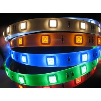 LED páska Sada pro osvětlení 1m RGB pásku + LED napáječ 1,2A + IR ovladač 24 funkcí