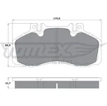 Sada brzdových destiček, kotoučová brzda TOMEX Brakes 1288
