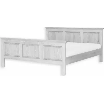 Postel ARTEN (NANO Systems s.r.o.) Rustikální manželská postel POPRAD ACC02 - bílý vosk ROZMĚR: 160 x 200 cm