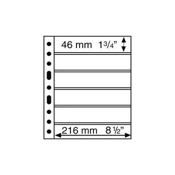 Obal pro sběratelský předmět Listy GRANDE 6 S na známky černé