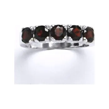 Prsten Stříbrný prsten přírodní granát - VR105 (Stříbrný prsten s granáty)
