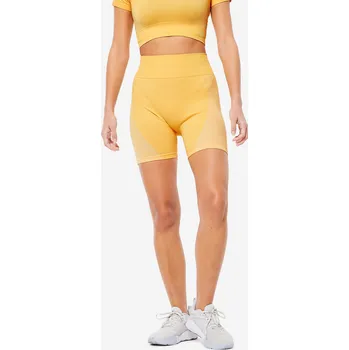 Dámské kraťasy DOMYOS Dámské fitness kraťasy s vysokým pasem bezešvé XS