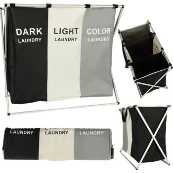 Koš na prádlo Koš na prádlo, 3 přihrádky, 135l