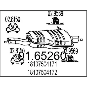 Auto-moto Zadní tlumič výfuku MTS 01.65260