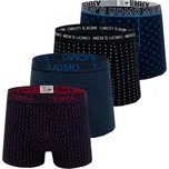 PeSaiL Pánské bavlněné boxerky mix dezénů - UB01 ( 4 ks v balení ) Barva: Mix barva, Velikost: L