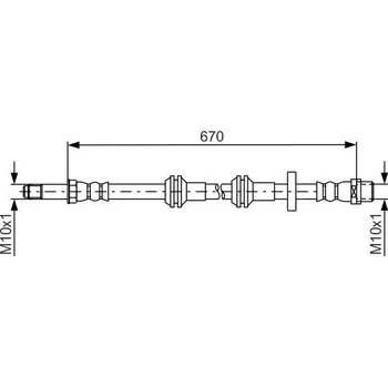 Brzdová hadice Brzdová hadice BOSCH 1 987 481 689