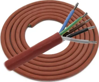 elektrický kabel Silikonový kabel pro připojení saunových kamen 5 x 2,5 mm