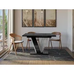 Rozkládací jídelní stůl Tearyl, Barva: černý lesk / beton MIRJAN 5903211197345