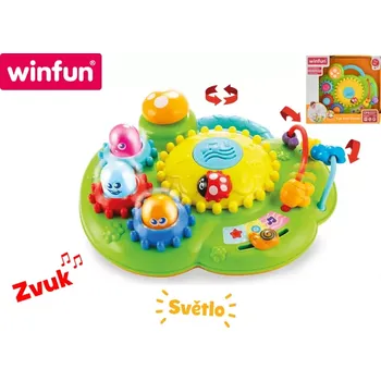 Hračka pro nejmenší Winfun Zahrádka se zvířátky pohyblivá na baterie se světlem a zvukem 6m+ v krabičce