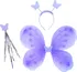 Karnevalový doplněk Rappa 218758 motýlí křídla fialová s čelenkou a hůlkou