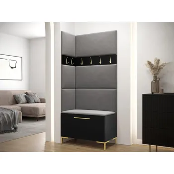 Botník Předsíňová sestava Frunofta IV, Barva: černá, Barva látek:: Manila 16 MIRJAN 5903211159671