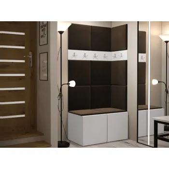 Předsíňová stěna Předsíňová sestava Tavasz I, Barva: bílá, Barva látek:: Manila 04 MIRJAN 5903211228681