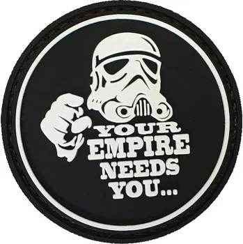 Nášivka WARAGOD Your empire needs you PVC nášivka, černá