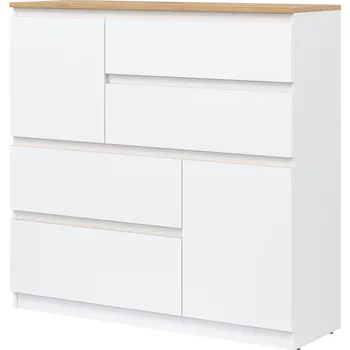 Komoda Komoda BORROMEO 2D4S, bílá/dub evoke + vyzvednutí ZDARMA