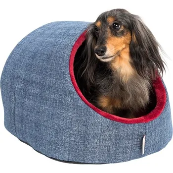 Pelíšek pro psa Samohýl Exclusive Kukaň Orion bavlněná džínovovínová 38x32 cm