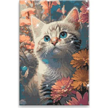 Diamantové malování Diamantové malování - Ztracené kotě - 40x60 cm, bez dřevěného rámu - CZ výroba