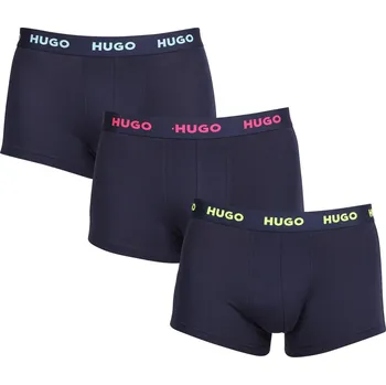 Boxerky 3PACK pánské boxerky HUGO vícebarevné (50469766 414) XXL Možnost vrácení zboží ZDARMA do 120 dnů!