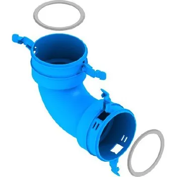 Ventilační potrubí Koleno 90° Kermi x-well DN75 pro kruhové potrubí