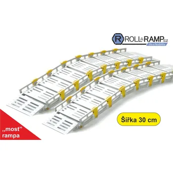 Nakládací rampa pro vozidlo Roll-A-Ramp "most", Rampa šířka 30cm (pár) Délka (cm) "most": 168 cm