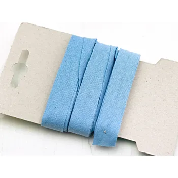 Nit Snový svět Šikmý bavlněný proužek 14mm - balení 5 m - světle modrá