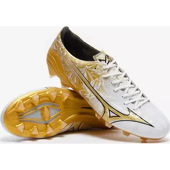 Fotbal Kopačky Mizuno Alpha Elite FG/MD bílá/zlatá/černá (8,5)
