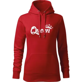 Dámská mikina DRAGOWA dámská mikina s kapucí queen, červená 320g/m2