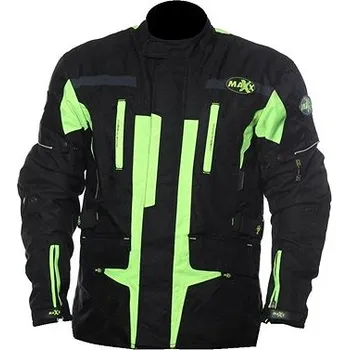 Moto bunda MAXX - NF 2201 Textilní bunda dlouhá neon green L