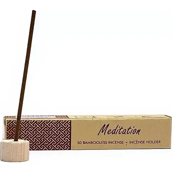 Vonné tyčinky 50ks + Stojan | Meditace Bitter Orange (Výhodné balení meditačních vonných tyčinek 50ks včetně stojánku. Ideální pro chvíle meditace, nebo relaxace)