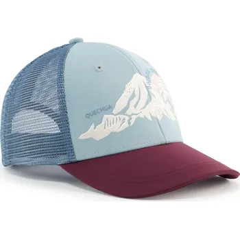 Kšiltovka QUECHUA Dětská turistická kšiltovka MH 100 FIALOVÁ|MODRÁ|ŠEDÁ