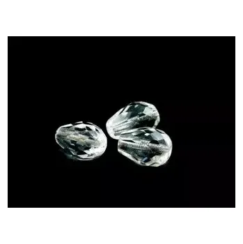 Materiál na výrobu šperku korálek broušený, tvar hruška čirá