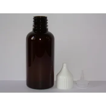 Lékovka TINKTUR - Plastová lékovka tmavá 50 ml. (Plastová lahvička z kapátkem a uzávěrem 50ml)