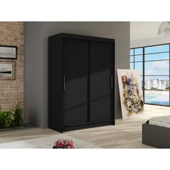 Šatní skříň Skříň Miami I, Barva: černá, Osvětlení: bez osvětlení MIRJAN 5902928923377