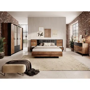 Ložnice Ložnice Choleo I, Barva: Kaštan/Kaštan + Vena 20, Osvětlení: osvětlení LED - bílé MIRJAN 5903211275159