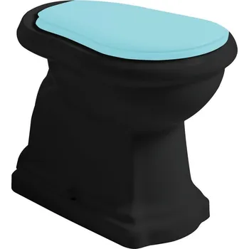 RETRO WC mísa stojící, 38,5x59cm, zadní odpad, černá mat