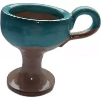 Vonná tyčinka Keramická kadidelnice s ouškem (Modro-hnědá)