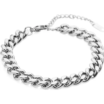 Náramek franco bene Řetězový náramek (široký) - stříbrný 2188
