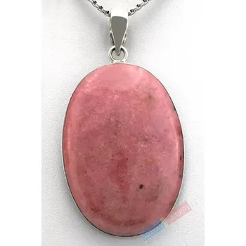 Přívěsek Velký stříbrný přívěšek (Ag 925/1000) s rodonitem QA, ovál cca 52 mm (RO5081P)