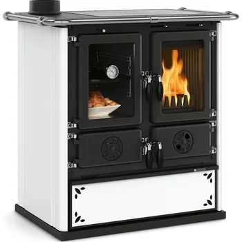 Sporák na tuhá paliva LA NORDICA - EXTRAFLAME Nordica Rosetta Sinistra 5.0 Steel Barva: bílá