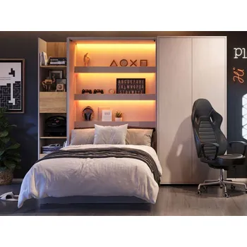 Postel Sklápěcí postel Concept Junior - vertikální, Osvětlení: bez osvětlení, Rozměr postele: 120x200, Barva: Silk Flou MIRJAN 5903211222412