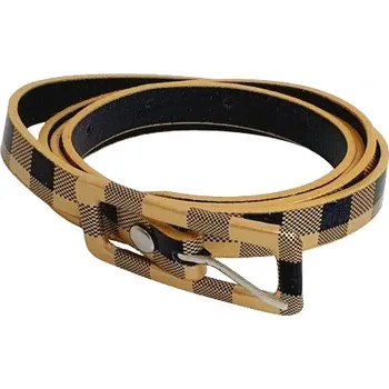 Opasek Dámský koženkový opasek - kostka zlatá