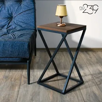 Konferenční stolek Odkládací stolek DINO, hnědá/černá + vyzvednutí ZDARMA