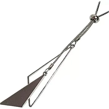 Řetízek Dlouhý stříbrný dámský řetízek s přívěškem - trojúhelník