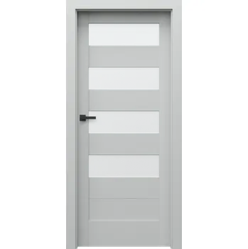 Interiérové dveře Porta Doors Interiérové dveře se zárubněmi Verte Home C4 Dekor: šedá, Šířka - orientace: 90 cm - levé