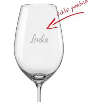 Sklenice Svatební sklenička se jménem, 1 ks (Do poznámky v nákupním košíku napište jméno)