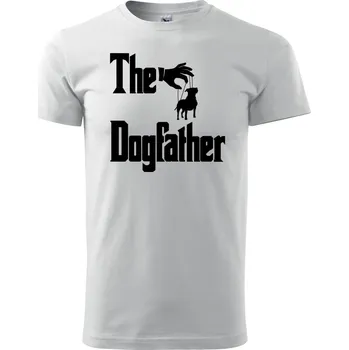 Pánské tričko Sablio Tričko s potiskem The Dogfather - bílé S