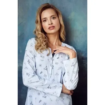 Dámské noční prádlo Taro, dámská noční košile 2972-Magnolia, dlouhý rukáv, světle modrá, vel. L